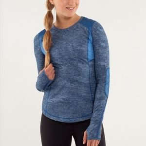Lululemon Long Sleeve Striped Quilted Pullover